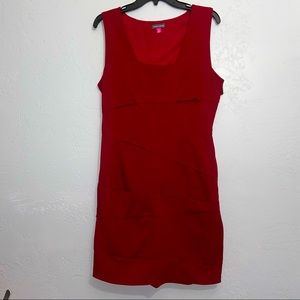 Vince Camuto Sheath Bodycon ZigZag Seamed Zipper Dress Size 12